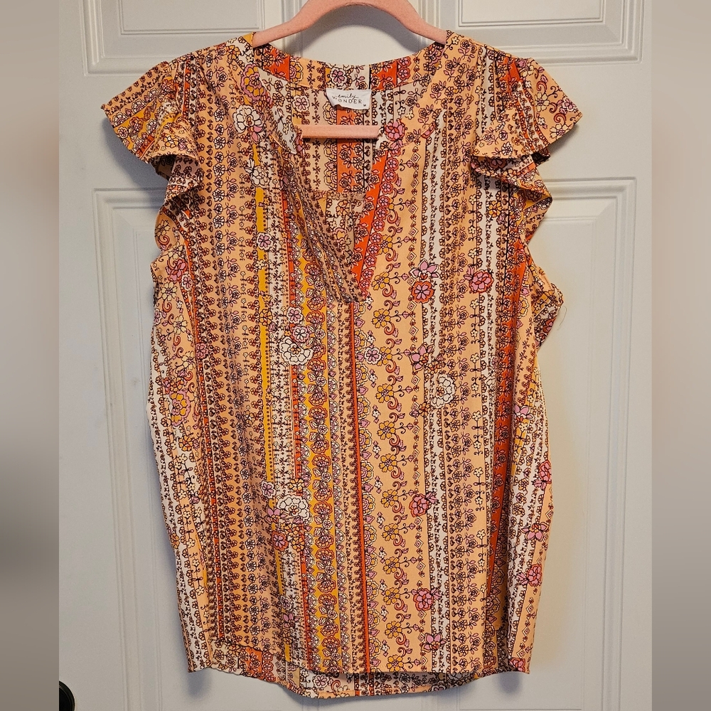 Emily Wonder Floral Patterned Women's Top